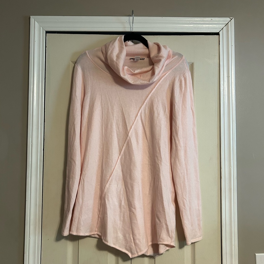 🔥White House Black Market Soft Pink Cowl Neck Sweater